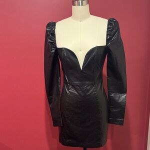 NBD Black Leather Dress
